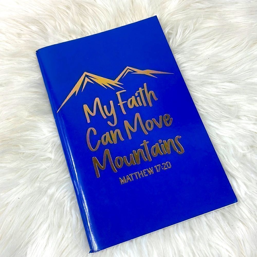 Journal “My faith can move Mountains” quoted writing journal,Spiritual,Religious